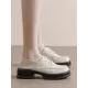 Lace-Up Round-Toe Split-Joint Loafers Lace-Up Round-Toe Split-Joint Loafers