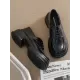 Lace-Up Round-Toe Split-Joint Loafers Lace-Up Round-Toe Split-Joint Loafers