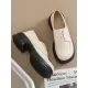 Lace-Up Round-Toe Split-Joint Loafers Lace-Up Round-Toe Split-Joint Loafers