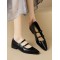 Pointed-Toe Shallow Cut Split-Joint Flat Shoes