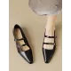 Pointed-Toe Shallow Cut Split-Joint Flat Shoes Pointed-Toe Shallow Cut Split-Joint Flat Shoes