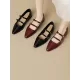 Pointed-Toe Shallow Cut Split-Joint Flat Shoes Pointed-Toe Shallow Cut Split-Joint Flat Shoes