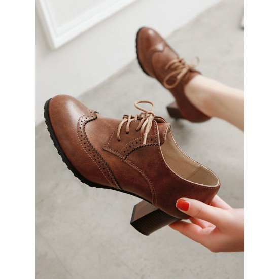 Lace-Up Pointed-Toe Split-Joint Pumps Lace-Up Pointed-Toe Split-Joint Pumps