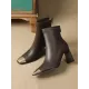 Split-Joint Square-Toe Pumps Boots Split-Joint Square-Toe Pumps Boots