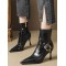 Pointed-Toe Split-Joint Pumps Boots