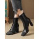 Chains Split-Joint Square-Toe Pumps Boots Chains Split-Joint Square-Toe Pumps Boots