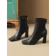 Chains Split-Joint Square-Toe Pumps Boots Chains Split-Joint Square-Toe Pumps Boots
