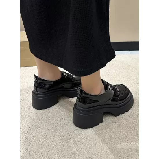 Lace-Up Round-Toe Split-Joint Platform Shoes Loafers Lace-Up Round-Toe Split-Joint Platform Shoes Loafers