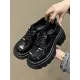 Lace-Up Round-Toe Split-Joint Platform Shoes Loafers Lace-Up Round-Toe Split-Joint Platform Shoes Loafers
