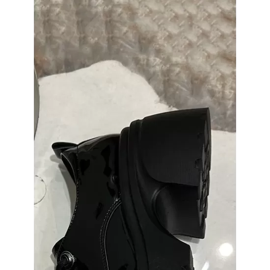 Lace-Up Round-Toe Split-Joint Platform Shoes Loafers Lace-Up Round-Toe Split-Joint Platform Shoes Loafers