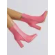 Pointed-Toe Split-Joint Zipper Pumps Boots Pointed-Toe Split-Joint Zipper Pumps Boots