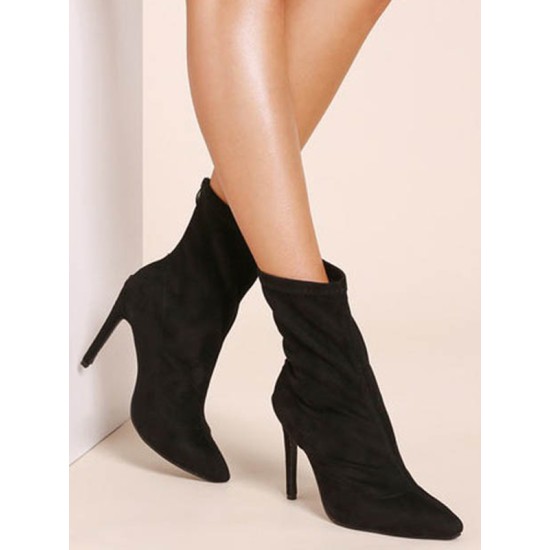 Pointed-Toe Solid Color Split-Joint Pumps Boots Pointed-Toe Solid Color Split-Joint Pumps Boots