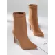 Pointed-Toe Solid Color Split-Joint Pumps Boots Pointed-Toe Solid Color Split-Joint Pumps Boots