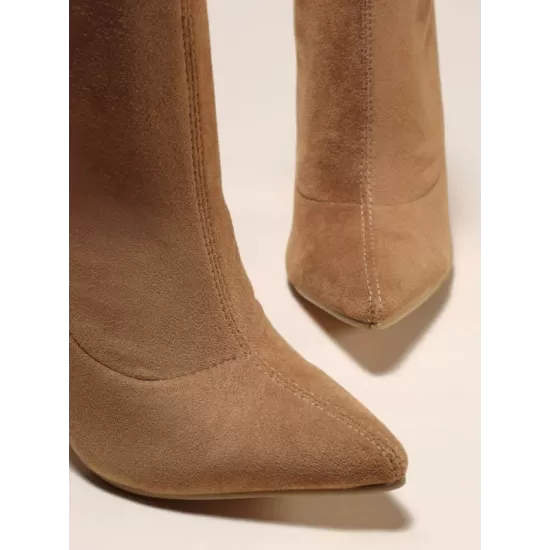Pointed-Toe Solid Color Split-Joint Pumps Boots Pointed-Toe Solid Color Split-Joint Pumps Boots