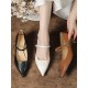 Lace-Up Pointed-Toe Shallow Cut Split-Joint Pumps Lace-Up Pointed-Toe Shallow Cut Split-Joint Pumps