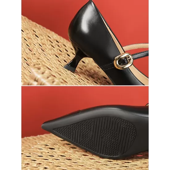 Lace-Up Pointed-Toe Shallow Cut Split-Joint Pumps Lace-Up Pointed-Toe Shallow Cut Split-Joint Pumps