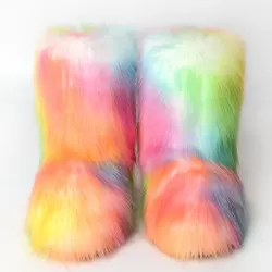 Colorful Keep Warm Round-Toe Boots