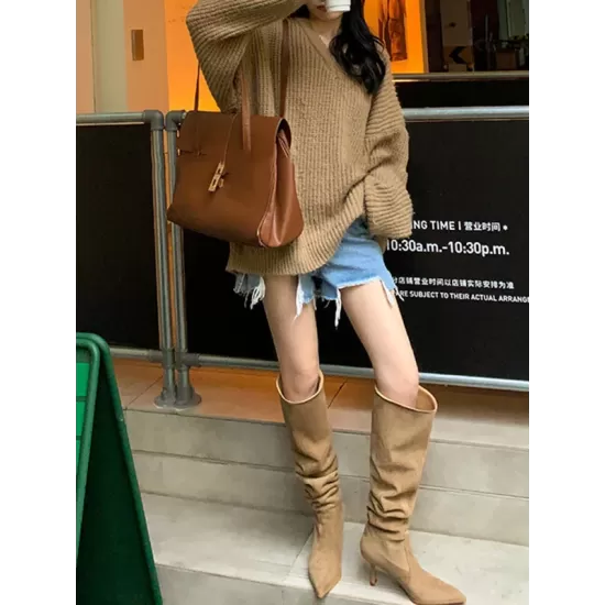Pointed-Toe Split-Joint Pumps Boots Pointed-Toe Split-Joint Pumps Boots