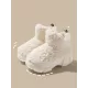 Round-Toe Split-Joint Velvet Platform Shoes Boots Round-Toe Split-Joint Velvet Platform Shoes Boots