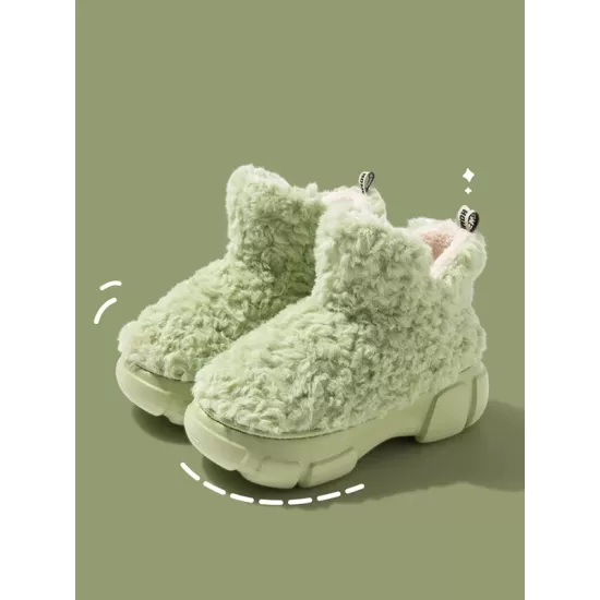 Round-Toe Split-Joint Velvet Platform Shoes Boots Round-Toe Split-Joint Velvet Platform Shoes Boots