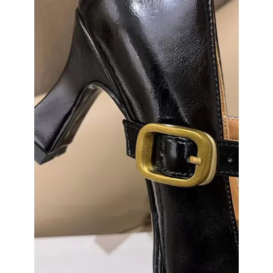 Hollow Split-Joint Square-Toe Pumps Hollow Split-Joint Square-Toe Pumps