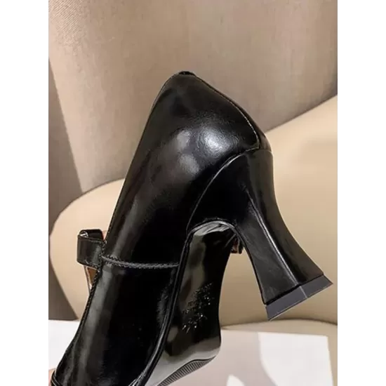 Hollow Split-Joint Square-Toe Pumps Hollow Split-Joint Square-Toe Pumps