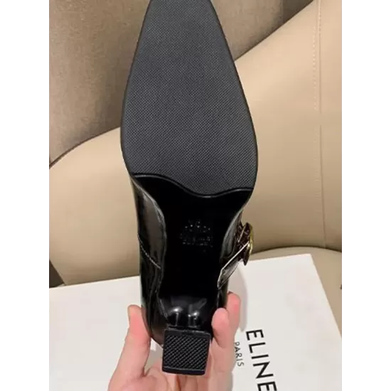 Hollow Split-Joint Square-Toe Pumps Hollow Split-Joint Square-Toe Pumps