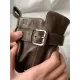 Belt Buckle Round-Toe Split-Joint Zipper Boots Belt Buckle Round-Toe Split-Joint Zipper Boots