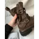 Belt Buckle Round-Toe Split-Joint Zipper Boots Belt Buckle Round-Toe Split-Joint Zipper Boots