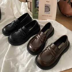 Round-Toe Split-Joint Platform Shoes Mary Janes