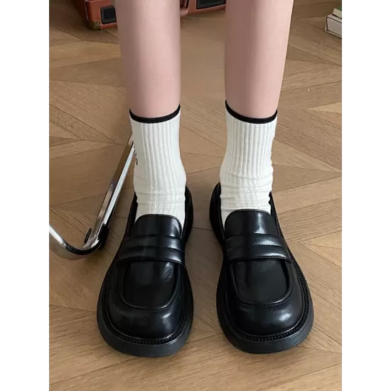 Round-Toe Split-Joint Platform Shoes Mary Janes Round-Toe Split-Joint Platform Shoes Mary Janes