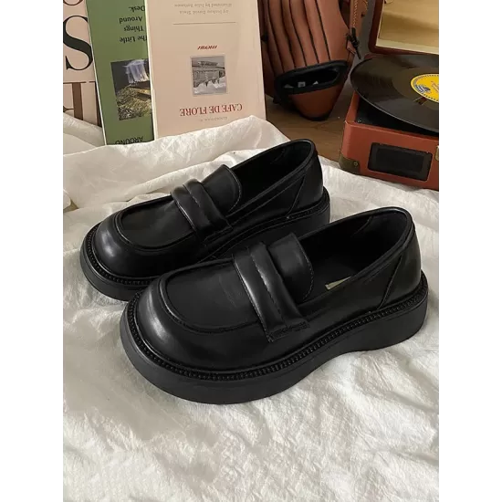 Round-Toe Split-Joint Platform Shoes Mary Janes Round-Toe Split-Joint Platform Shoes Mary Janes