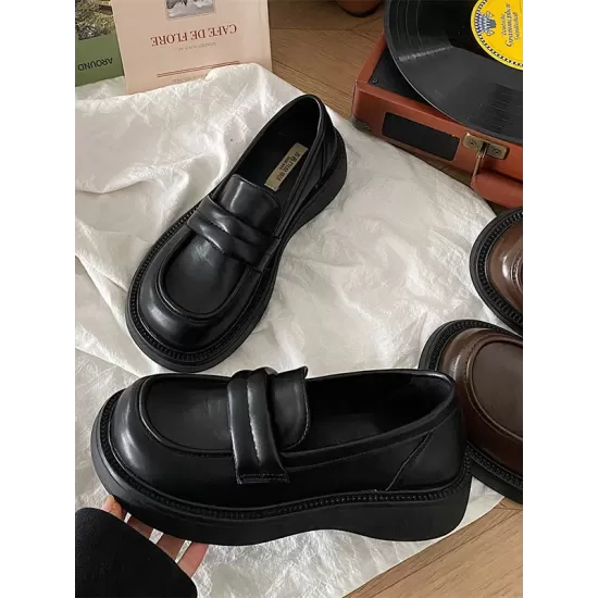 Round-Toe Split-Joint Platform Shoes Mary Janes Round-Toe Split-Joint Platform Shoes Mary Janes