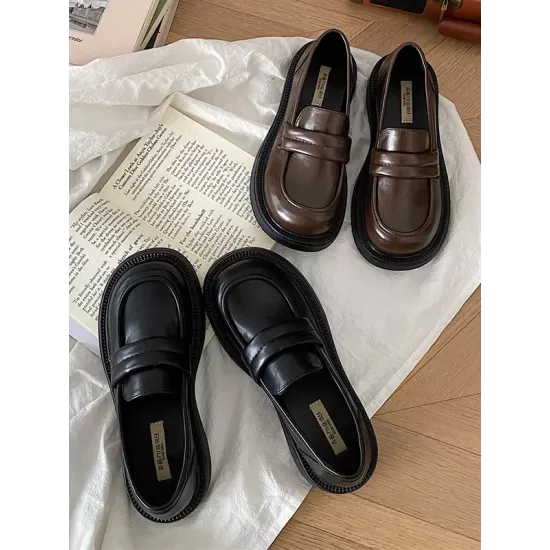 Round-Toe Split-Joint Platform Shoes Mary Janes Round-Toe Split-Joint Platform Shoes Mary Janes