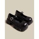 Rhombic Round-Toe Shallow Cut Split-Joint Platform Shoes Rhombic Round-Toe Shallow Cut Split-Joint Platform Shoes
