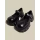 Rhombic Round-Toe Shallow Cut Split-Joint Platform Shoes Rhombic Round-Toe Shallow Cut Split-Joint Platform Shoes