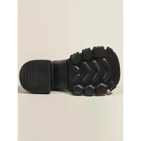Rhombic Round-Toe Shallow Cut Split-Joint Platform Shoes Rhombic Round-Toe Shallow Cut Split-Joint Platform Shoes