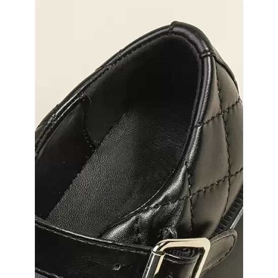 Rhombic Round-Toe Shallow Cut Split-Joint Platform Shoes Rhombic Round-Toe Shallow Cut Split-Joint Platform Shoes