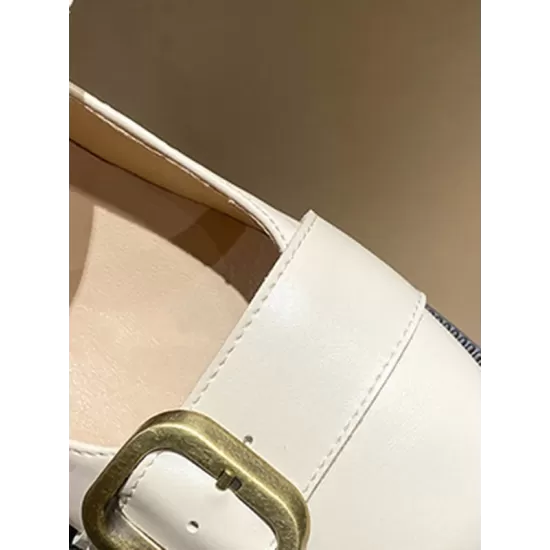 Belt Buckle Round-Toe Shallow Cut Split-Joint Mary Janes Belt Buckle Round-Toe Shallow Cut Split-Joint Mary Janes