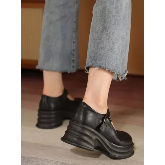 Belt Buckle Platform Shoes Mary Janes Belt Buckle Platform Shoes Mary Janes