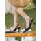 Chains Pointed-Toe Split-Joint Sling Shoes Sandals