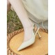 Chains Pointed-Toe Split-Joint Sling Shoes Sandals Chains Pointed-Toe Split-Joint Sling Shoes Sandals