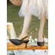 Chains Pointed-Toe Split-Joint Sling Shoes Sandals Chains Pointed-Toe Split-Joint Sling Shoes Sandals