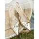 Pleated Pointed-Toe Split-Joint Sling Shoes Sandals Pleated Pointed-Toe Split-Joint Sling Shoes Sandals