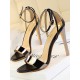 Belt Buckle Open Toe Shiny Split-Joint Sandals Pumps Sandals Belt Buckle Open Toe Shiny Split-Joint Sandals Pumps Sandals