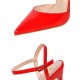 Belt Buckle Pointed-Toe Shiny Split-Joint Sandals Pumps Belt Buckle Pointed-Toe Shiny Split-Joint Sandals Pumps