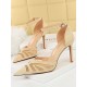 Hollow Pointed-Toe Split-Joint Pumps Sandals Hollow Pointed-Toe Split-Joint Pumps Sandals