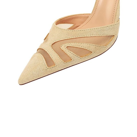 Hollow Pointed-Toe Split-Joint Pumps Sandals Hollow Pointed-Toe Split-Joint Pumps Sandals