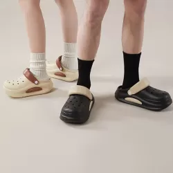 Hollow Round-Toe Shallow Cut Split-Joint Slippers Sandals Crocs