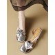Belt Buckle Flower Shape Hollow Split-Joint Square-Toe Sandals Belt Buckle Flower Shape Hollow Split-Joint Square-Toe Sandals